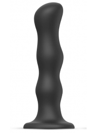 Черная насадка Strap-On-Me Dildo Geisha Balls size M - Strap-on-me - купить с доставкой в Муроме