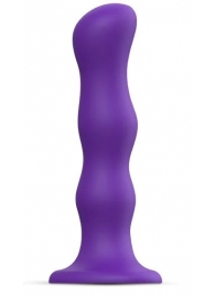 Фиолетовая насадка Strap-On-Me Dildo Geisha Balls size M - Strap-on-me - купить с доставкой в Муроме