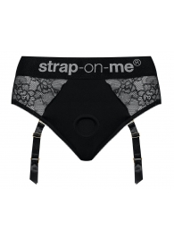 Черные трусики для насадок Diva Lingerie Harness - size S - Strap-on-me - купить с доставкой в Муроме