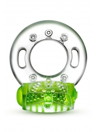 Зеленое эрекционное виброкольцо Arouser Vibrating C-Ring - Blush Novelties - в Муроме купить с доставкой