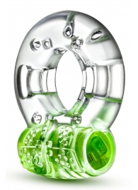 Зеленое эрекционное виброкольцо Arouser Vibrating C-Ring - Blush Novelties - в Муроме купить с доставкой