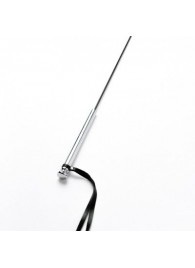 Черный кожаный стек с гладкой ручкой - 55 см. - Crazy Handmade - купить с доставкой в Муроме