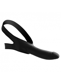 Черный кляп-страпон Masters Mini Face Fuck Strap-On - 14 см. - XR Brands - купить с доставкой в Муроме