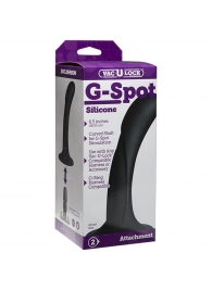 Черная изогнутая насадка Vac-U-Lock G-Spot - 16,5 см. - Doc Johnson - купить с доставкой в Муроме