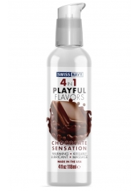 Массажный гель 4-в-1 Chocolate Sensation с ароматом шоколада - 118 мл. - Swiss navy - купить с доставкой в Муроме