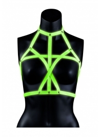 Портупея Bra Harness с неоновым эффектом - размер L-XL - Shots Media BV - купить с доставкой в Муроме