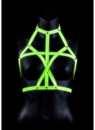 Портупея Bra Harness с неоновым эффектом - размер L-XL - Shots Media BV - купить с доставкой в Муроме