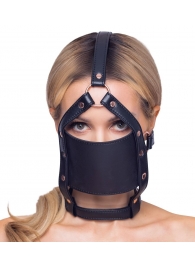 Черный намордник с кляпом-шаром Head Harness With A Gag - Orion - купить с доставкой в Муроме