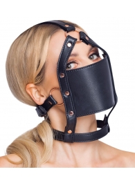 Черный намордник с кляпом-шаром Head Harness With A Gag - Orion - купить с доставкой в Муроме