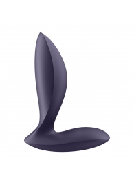 Фиолетовый анальный вибростимулятор Power Plug - Satisfyer - в Муроме купить с доставкой