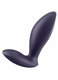 Фиолетовый анальный вибростимулятор Power Plug - Satisfyer - в Муроме купить с доставкой