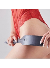 Черная кожаная шлепалка SitaBlack - 30 см. - Sitabella - купить с доставкой в Муроме