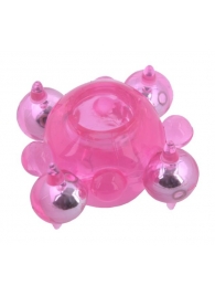 Эрекционное кольцо c бусинками - Toyfa Basic - в Муроме купить с доставкой