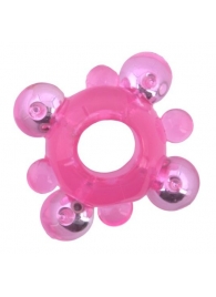 Эрекционное кольцо c бусинками - Toyfa Basic - в Муроме купить с доставкой