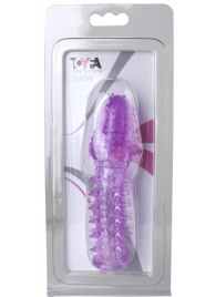 Фиолетовая насадка, удлиняющая половой член - 13,5 см. - Toyfa Basic - в Муроме купить с доставкой