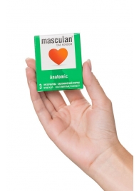 Презервативы анатомической формы Masculan Anatomic - 3 шт. - Masculan - купить с доставкой в Муроме