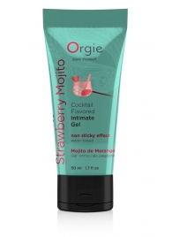 Съедобный интимный гель Orgie Lube Tube Cocktail Strawberry Mojito - 50 мл. - ORGIE - купить с доставкой в Муроме
