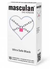 Ультрапрочные презервативы Masculan Ultra Safe Black - 10 шт. - Masculan - купить с доставкой в Муроме