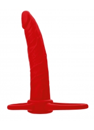 Красная насадка на пенис для двойного проникновения Black Red - 16,5 см. - ToyFa - купить с доставкой в Муроме
