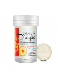 Интимный гель Esferas do Dragao Hot Ball с охлаждающе-разогревающим эффектом (2 шарика по 3 гр.) - HotFlowers - купить с доставкой в Муроме