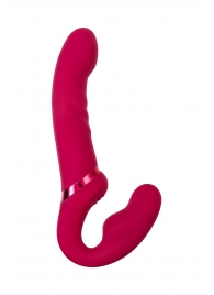 Малиновый безремневой страпон Lapis - 23 см. - Lovense - купить с доставкой в Муроме