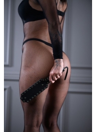 Кожаная шлепалка Sex Game с заклепками - 33 см. - БДСМ Арсенал - купить с доставкой в Муроме