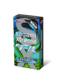 Презервативы Sagami Xtreme Mint с ароматом мяты - 10 шт. - Sagami - купить с доставкой в Муроме