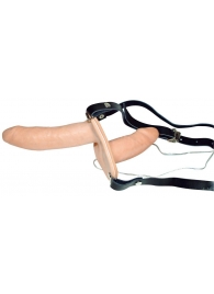 Телесный женский страпон с вагинальной пробкой Strap-On Duo - 15 см. - Orion - купить с доставкой в Муроме