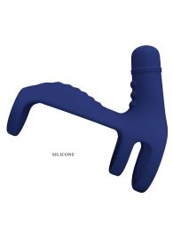 Синяя вибронасадка на пенис Vibrating Penis Sling - Baile - в Муроме купить с доставкой