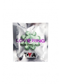 Зеленое эрекционное кольцо-цветок - Toyfa Basic - в Муроме купить с доставкой