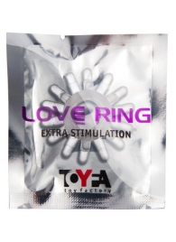 Прозрачное гелевое эрекционное кольцо с шипиками - Toyfa Basic - в Муроме купить с доставкой