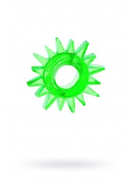 Зеленое эрекционное кольцо-солнце - Toyfa Basic - в Муроме купить с доставкой