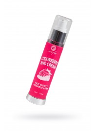 Массажное масло 2-в-1 с разогревающим эффектом и вкусом клубники со сливками - 50 мл. - Secret Play - купить с доставкой в Муроме