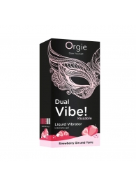 Съедобный жидкий вибратор Dual Vibe! со вкусом клубничного джина с тоником - 15 мл. - ORGIE - купить с доставкой в Муроме