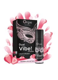Съедобный жидкий вибратор Dual Vibe! со вкусом клубничного джина с тоником - 15 мл. - ORGIE - купить с доставкой в Муроме