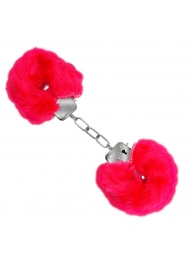 Красные меховые наручники Love с ключиками - Baile - купить с доставкой в Муроме