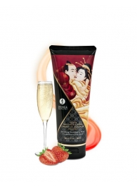 Массажный крем для тела с ароматом клубники и шампанского Sparkling Strawberry Wine - 200 мл. - Shunga - купить с доставкой в Муроме