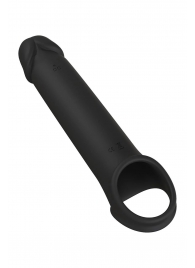 Черная насадка-удлинитель с вибрацией Vibrating Extender With Remote - Dream Toys - в Муроме купить с доставкой