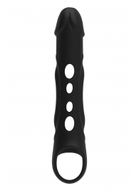 Черная насадка-удлинитель Vibrating Extender With Remote с вибрацией - Dream Toys - в Муроме купить с доставкой