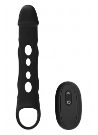 Черная насадка-удлинитель Vibrating Extender With Remote с вибрацией - Dream Toys - в Муроме купить с доставкой