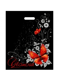 Черный пакет Glamour с вырубной ручкой (38х47 см) - Сима-Ленд - купить с доставкой в Муроме