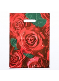 Пакет с цветочным принтом и вырубной ручкой (30х40 см) - Сима-Ленд - купить с доставкой в Муроме