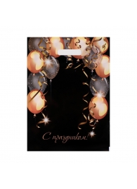 Пакет с вырубной ручкой и принтом в виде шариков (30х40 см) - Сима-Ленд - купить с доставкой в Муроме