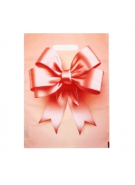 Пакет с принтом в виде банта с вырубной ручкой (30х40 см) - Сима-Ленд - купить с доставкой в Муроме