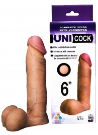 Насадка для страпона фаллической формы UNICOCK 6  - 18 см. - LOVETOY (А-Полимер) - купить с доставкой в Муроме