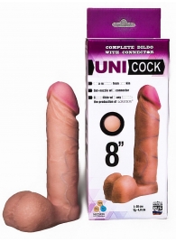 Фаллическая насадка для страпона UNICOCK 8  - 20 см. - LOVETOY (А-Полимер) - купить с доставкой в Муроме