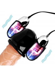 Черная стимулирующая насадка для головки полового члена Multi Speed Vibrating Penis Head Teaser - XR Brands - в Муроме купить с доставкой