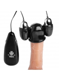 Черная стимулирующая насадка для головки полового члена Multi Speed Vibrating Penis Head Teaser - XR Brands - в Муроме купить с доставкой