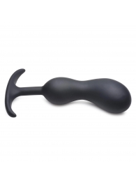 Черный массажер простаты с утяжелителями Premium Silicone Weighted Prostate Plug Large - 18,8 см. - XR Brands - в Муроме купить с доставкой