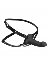 Черный полый страпон с вибрацией 2’’ Erection 28X Smooth Vibrating Silicone Penis Sheath - XR Brands - купить с доставкой в Муроме